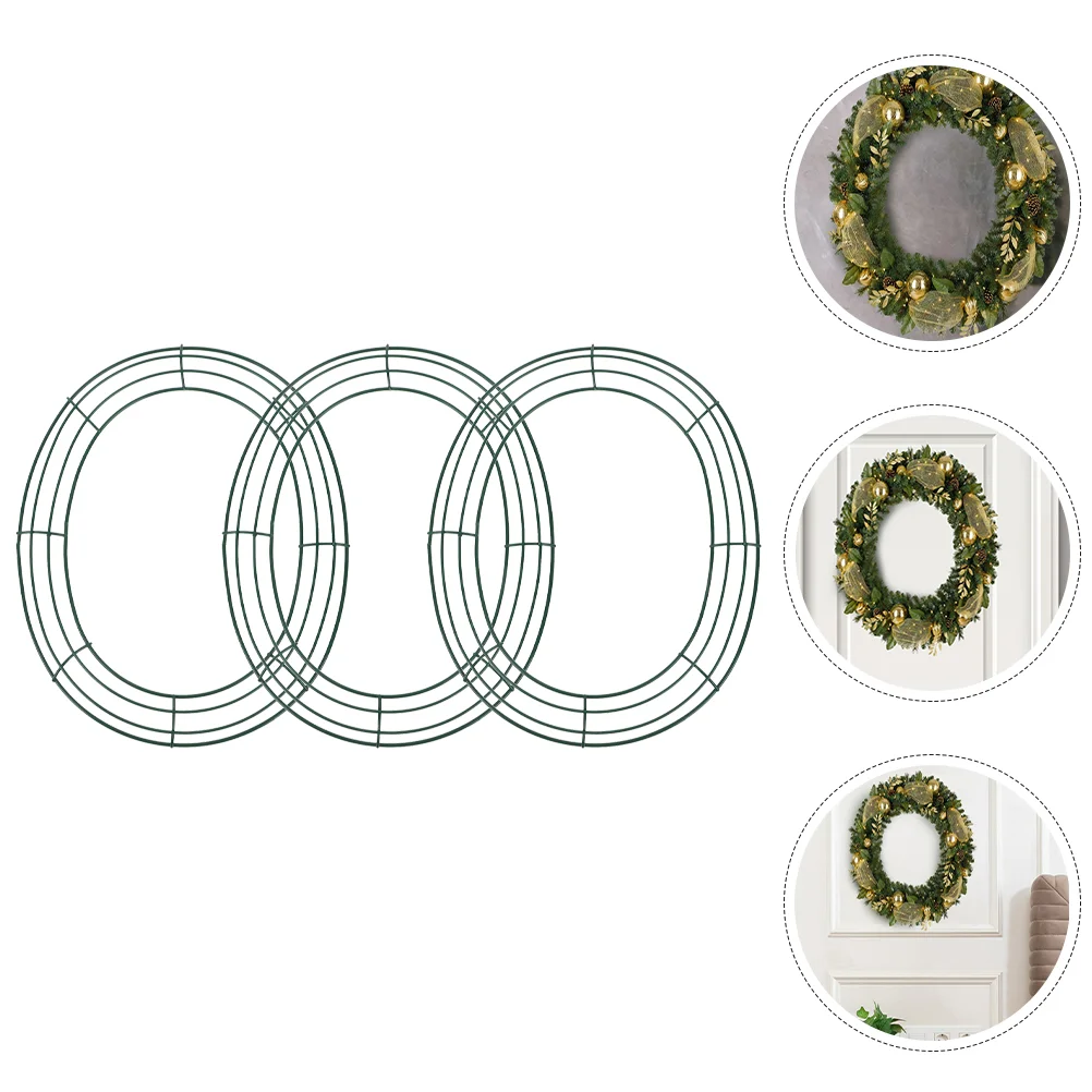 

Oval Shaped Wreath Frame Easter Egg Shaped Metal Wire Wreath Frame 30X25Cm Round Green Metal Diy Floral Crafts Wire Wreath
