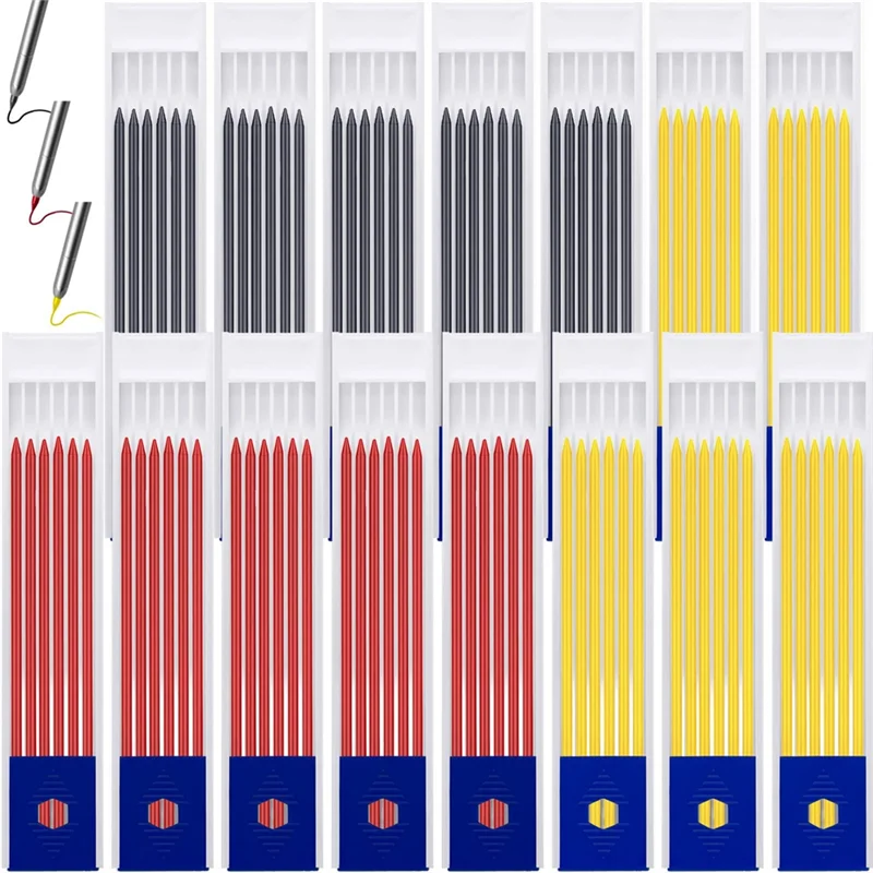 

90Pack 2.8mm Pencil Refills for Carpenter Mechanical Construction Pencil Replacements Metal Marker Refills