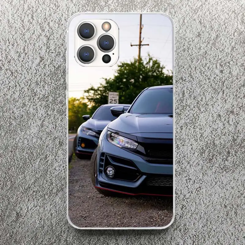 JDM Type R Sport Car Silicone Phone Case - Soft, Fun, Printed Shell