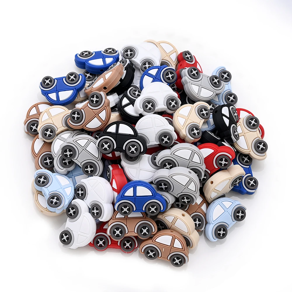 8Pcs DIY Silikon Perle Bunte Auto Fokus Perle Baby Pflege Beißring Perlen Für Baby Schnuller Kette Armband Halskette, der Perlen – Detail 5