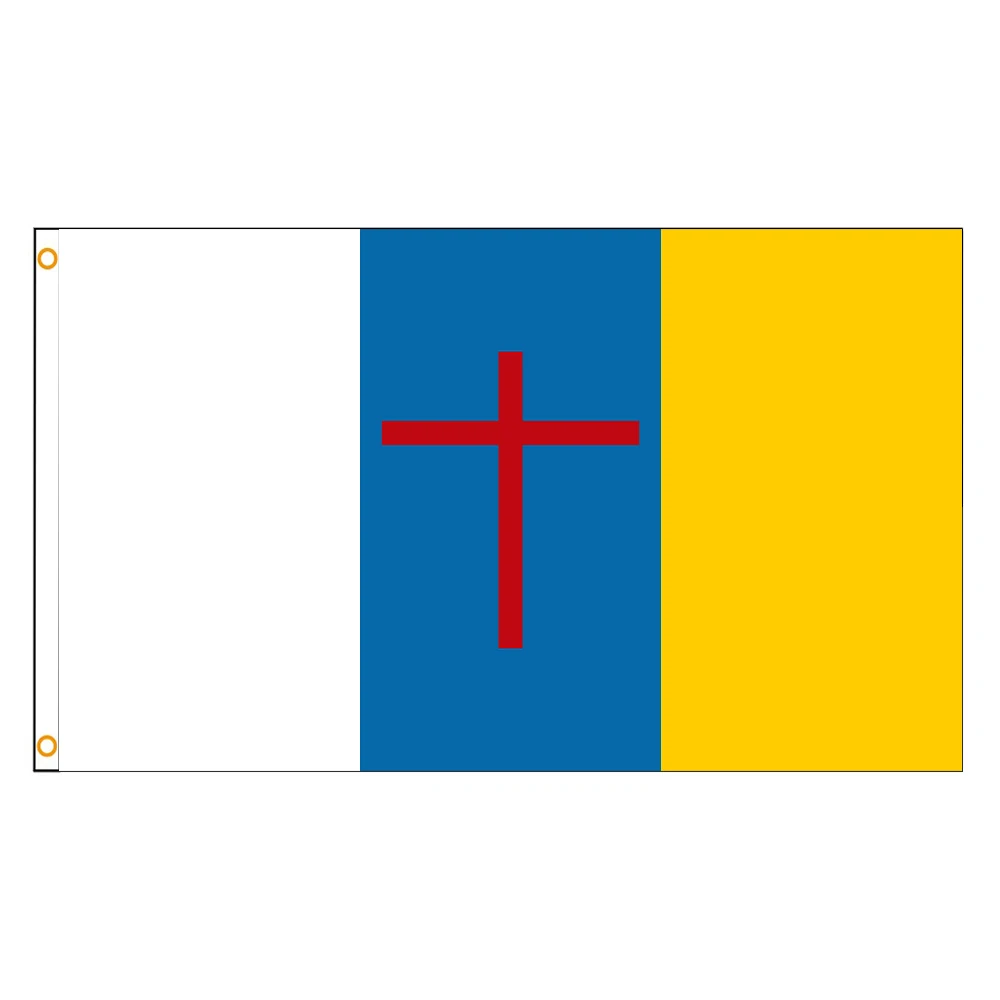 Le drapeau de la Communauté autonome des îles Canaries Photo Stock - Alamy