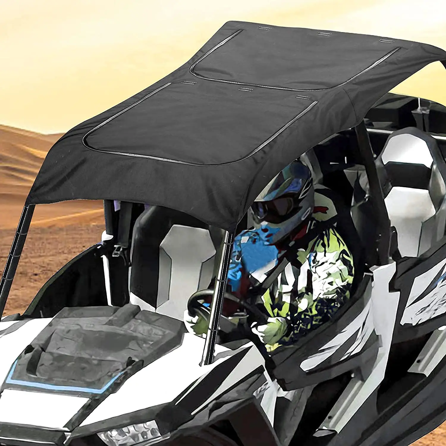 

UTV Convertible RZR Soft Roof RZR 1000 4 Soft Top Roof Compatible with 2015-2019 Polaris RZR 4 900/XP 4 1000/Turbo 4 Seater