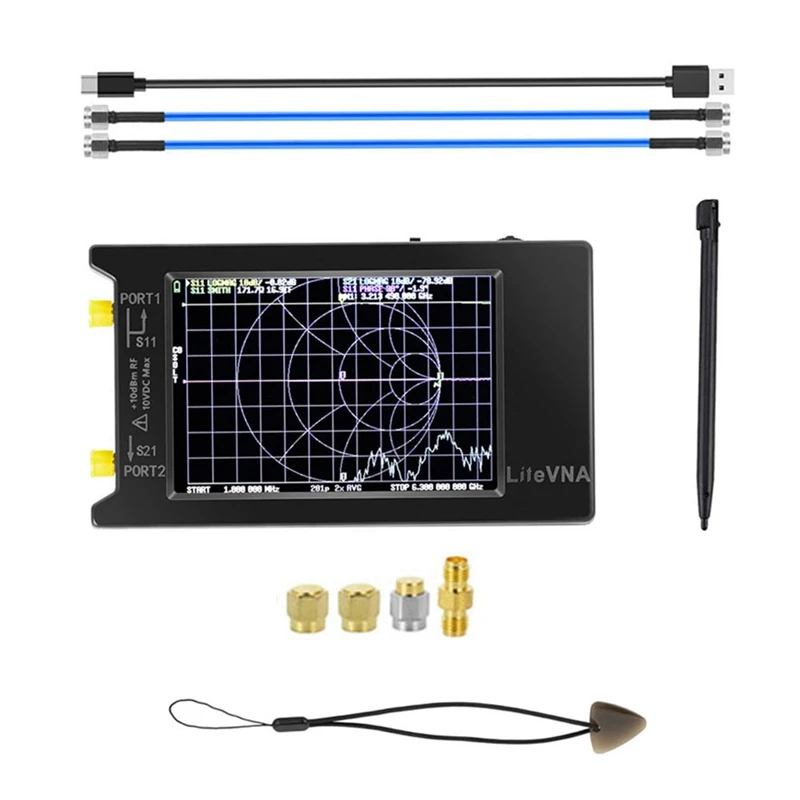 

4 Inch Nanovna Vector Network Analyzer Litevna Network Spectrum Analyzer 50Khz-6.3Ghz Antenna Analyzer