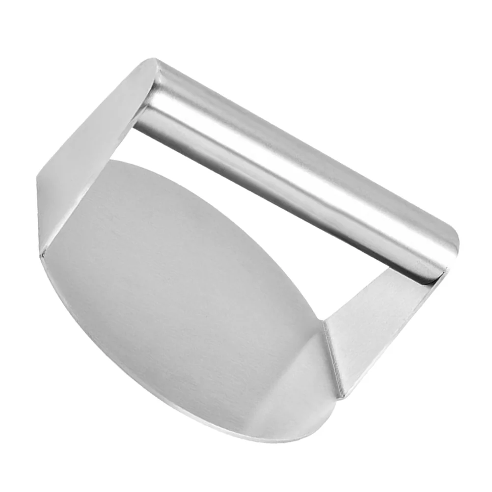 

Stainless Steel Burger Press Heavy-Duty Bacon Grilling Burger Smasher Grill Press (Round Shape)