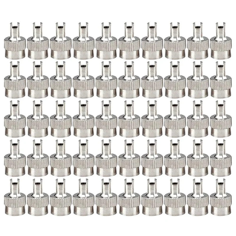 50Pcs Slotted Heads Valve Stem Caps Leak-Proof Metal Slotted Slot Valve Caps Tire Air Dust Cover Accessories