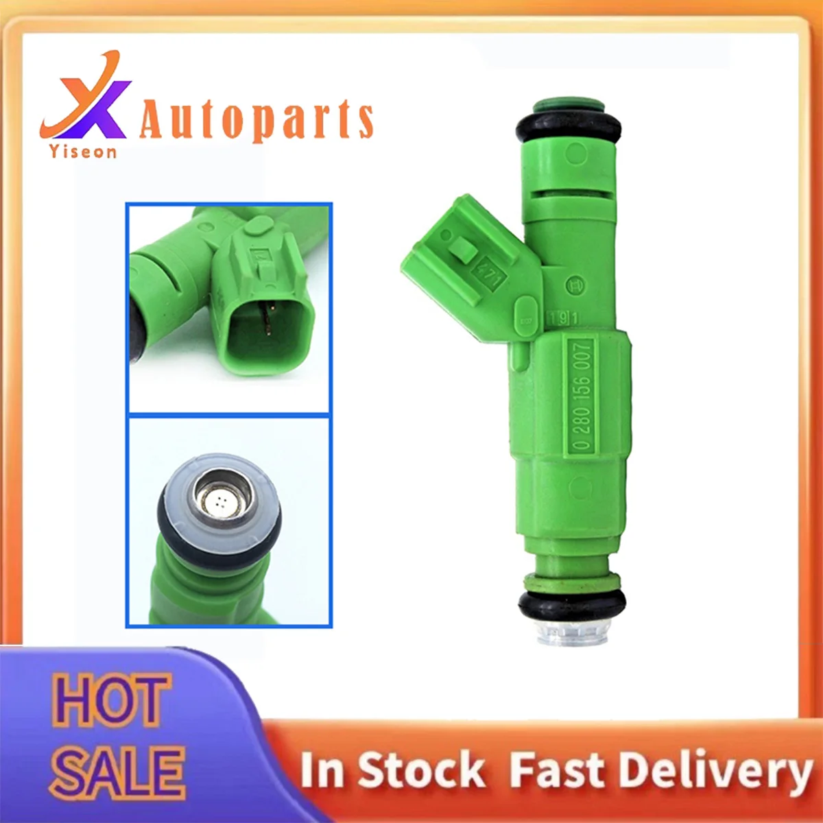 

0280156007 Fuel Injector For Dodge Caravan Chrysler Town & Country 3.3L V6 01-07 812-12141 4861454AA FJ477 812-12141