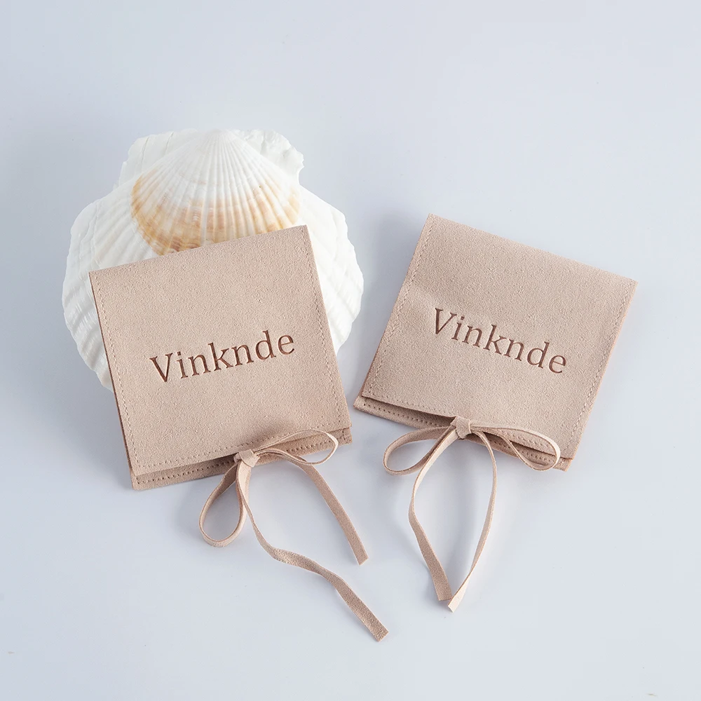 Microfiber Jewelry Packaging Gift Bags for Wedding Favor 6X6cm Personalized Custom Logo Chic Organizer Pouch Business Wholesale