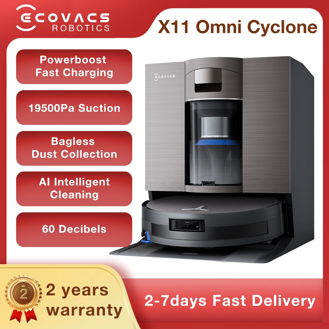 ECOVACS DEEBOT X11 Omni Cyclone robot sprzątający z EU za $918.02 / ~3357zł
