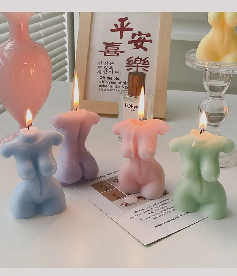 ins style Woman body Shape Scented Candles for interior net red photo