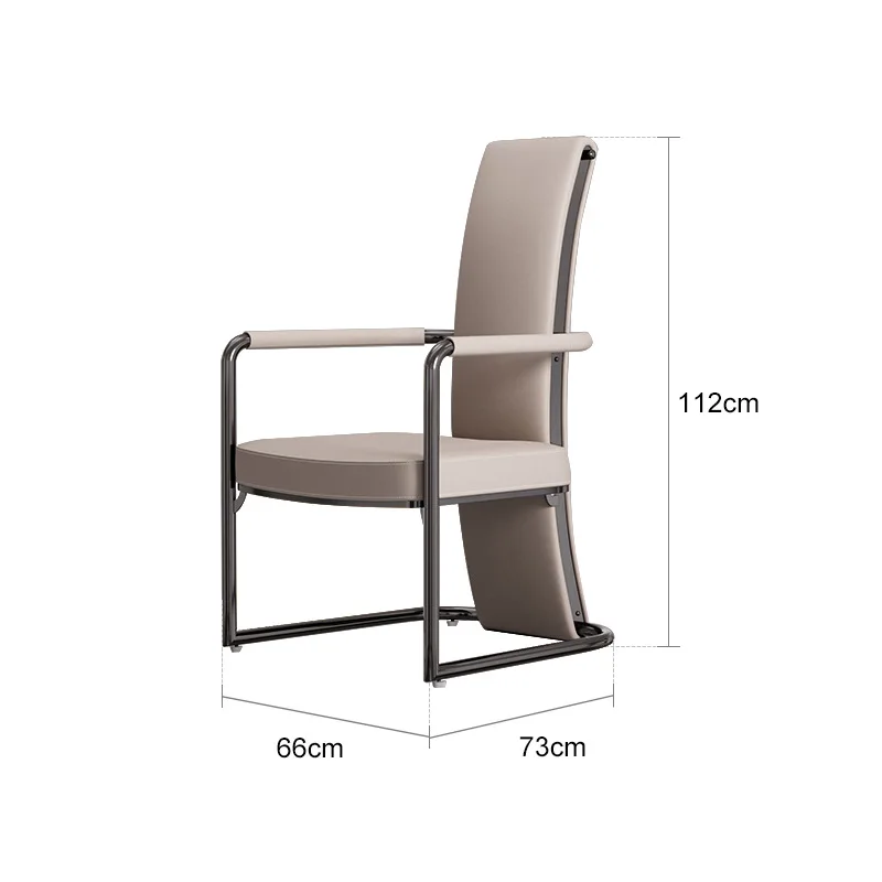White Restaurants Dining Chair Kitchen Arm Rest Modern Nordic Dining Chair Living Room Italian Silla Comedor Home Furniture