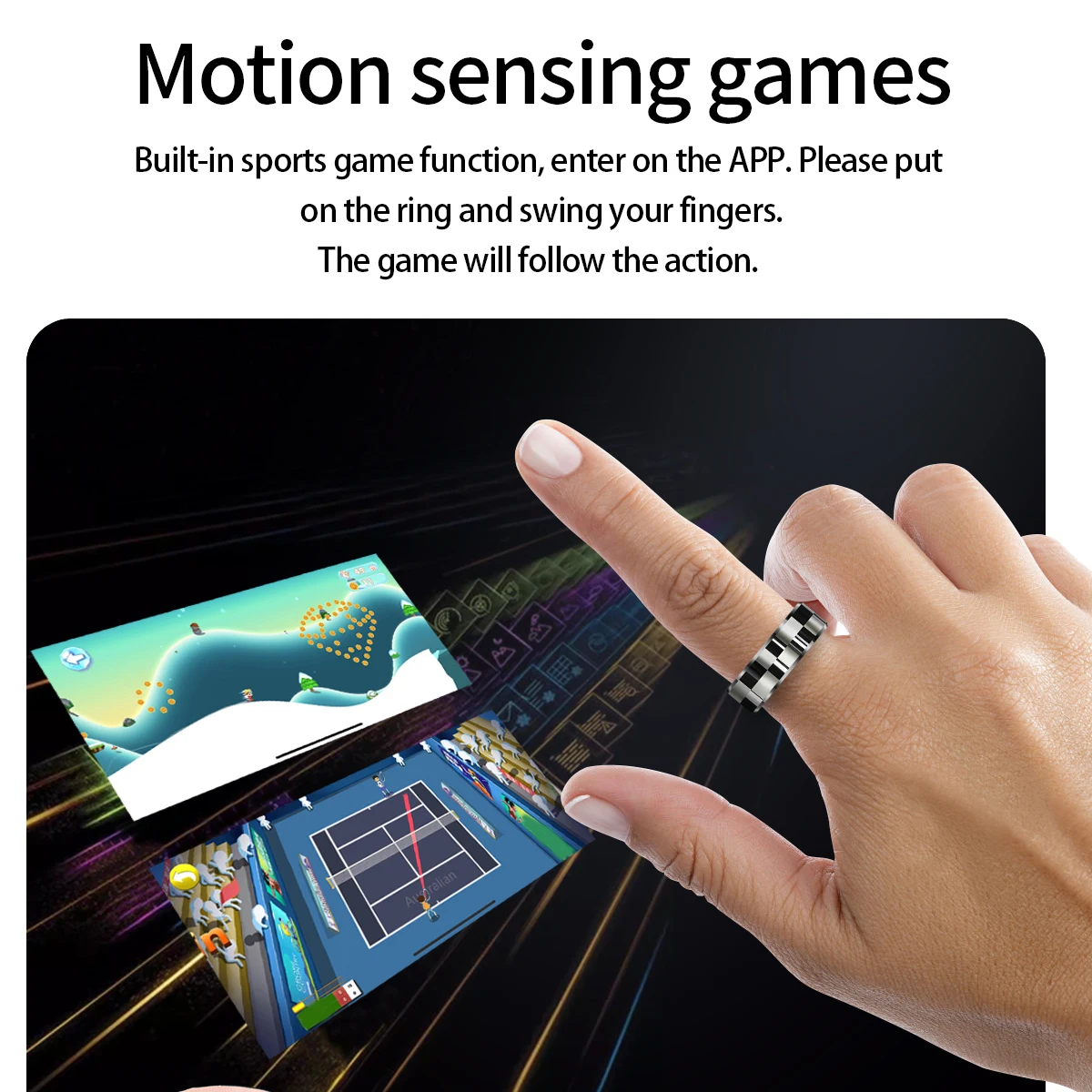 696 신형 5ATM 방수 스마트 링 스테인리스 스틸 건강 모니터 패션 럭셔리 스마트 링 충전 박스 선물 연인용