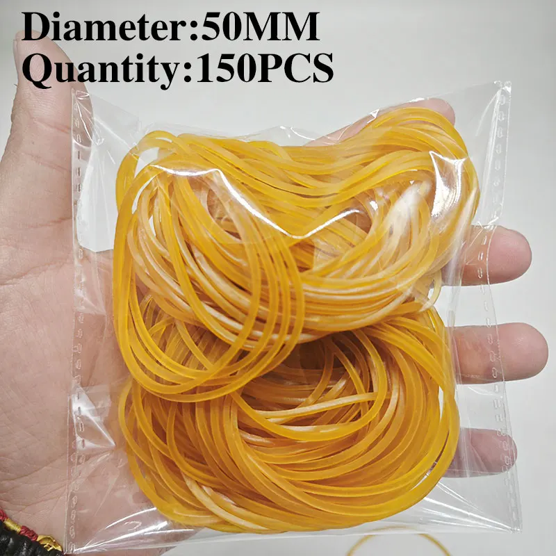 Versatile Multi-Size High Elasticity Rubber Bands - Pack of 100-500 for Office, School, Home, and DIY Projects