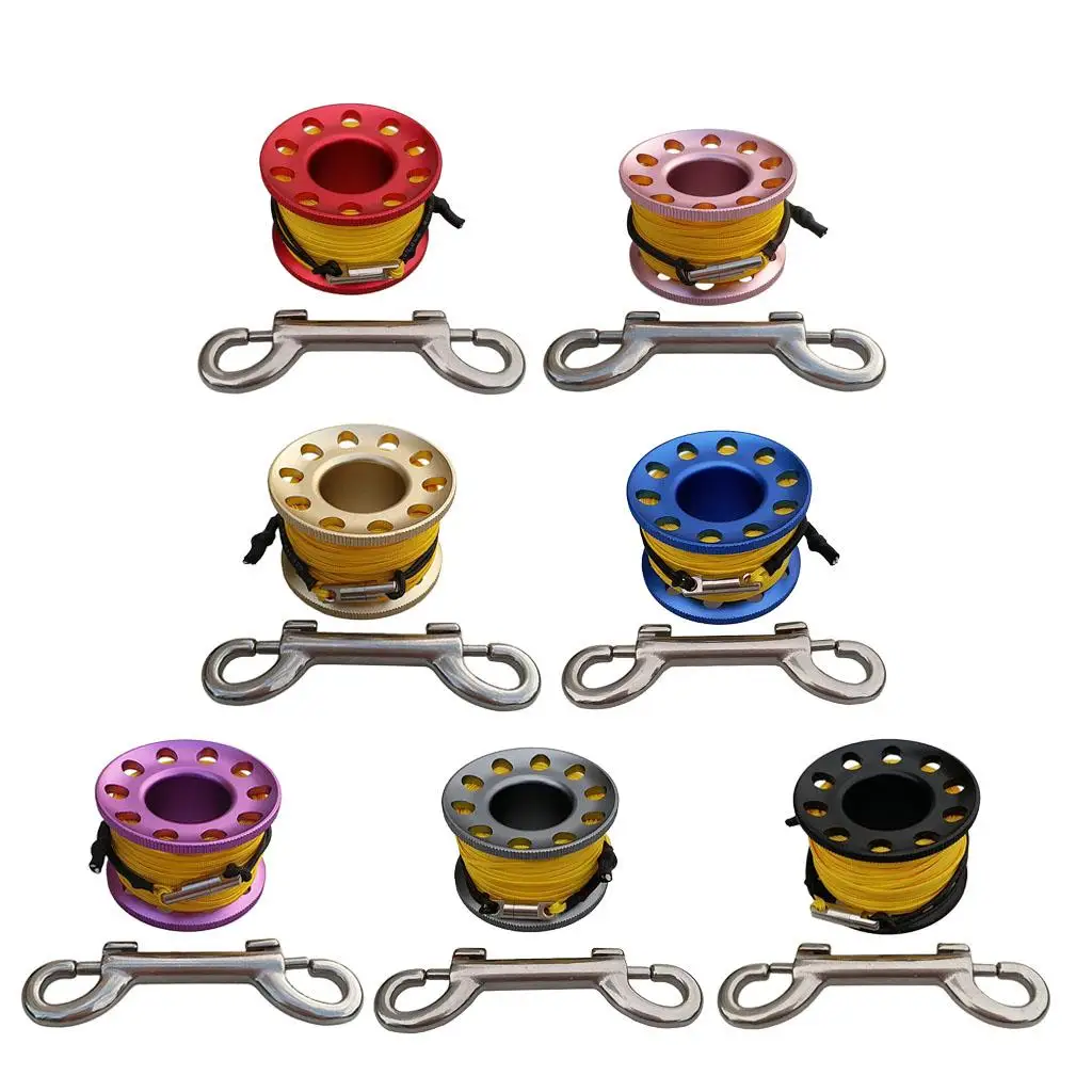 

Scuba Diving Finger SMB Reel Spool & Snap Bolt with High Visibility 15m Line