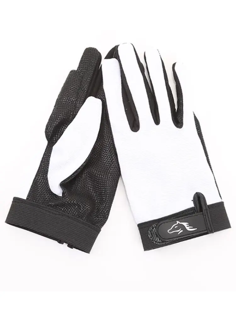MXLLINA Silicone Anti-Skid Equestrian Gloves Women Wear-Resistant Riding Gloves Adults Equestrian Competition Mittens 4