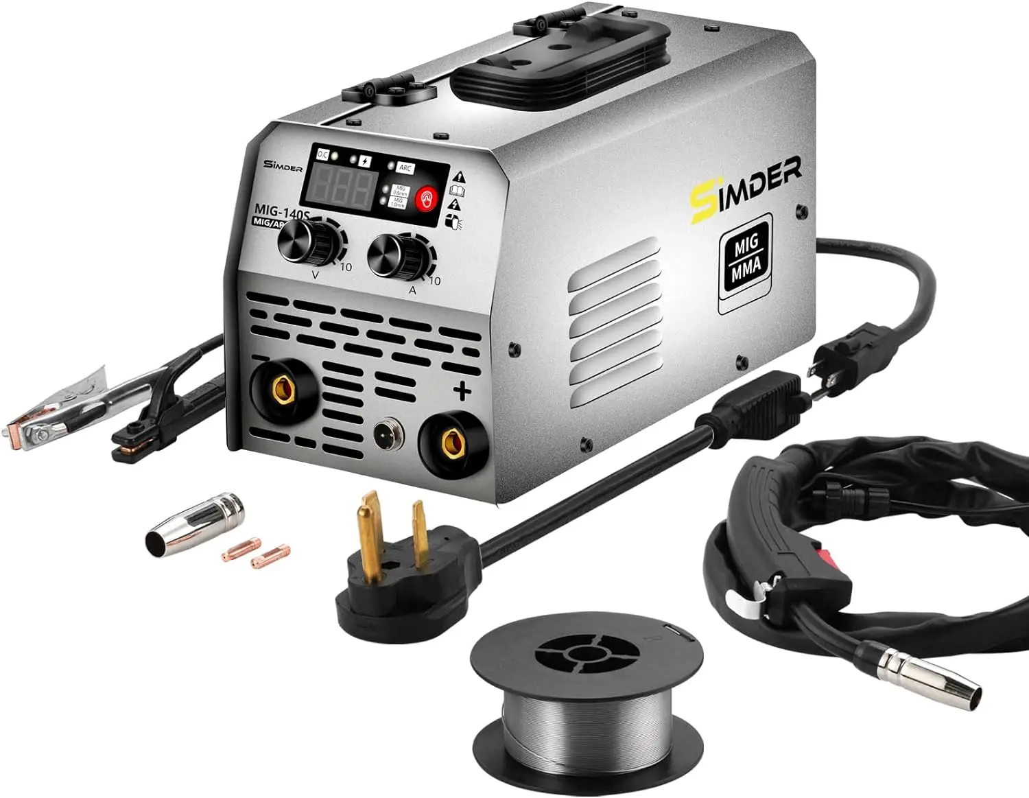 

40A 2 in 1 Stick/Flux Core Welder 110V/220v Dual Voltage Welding Machine w/ Flux Cored Wire MIG/ARC Welder IGBT Inverter Welder