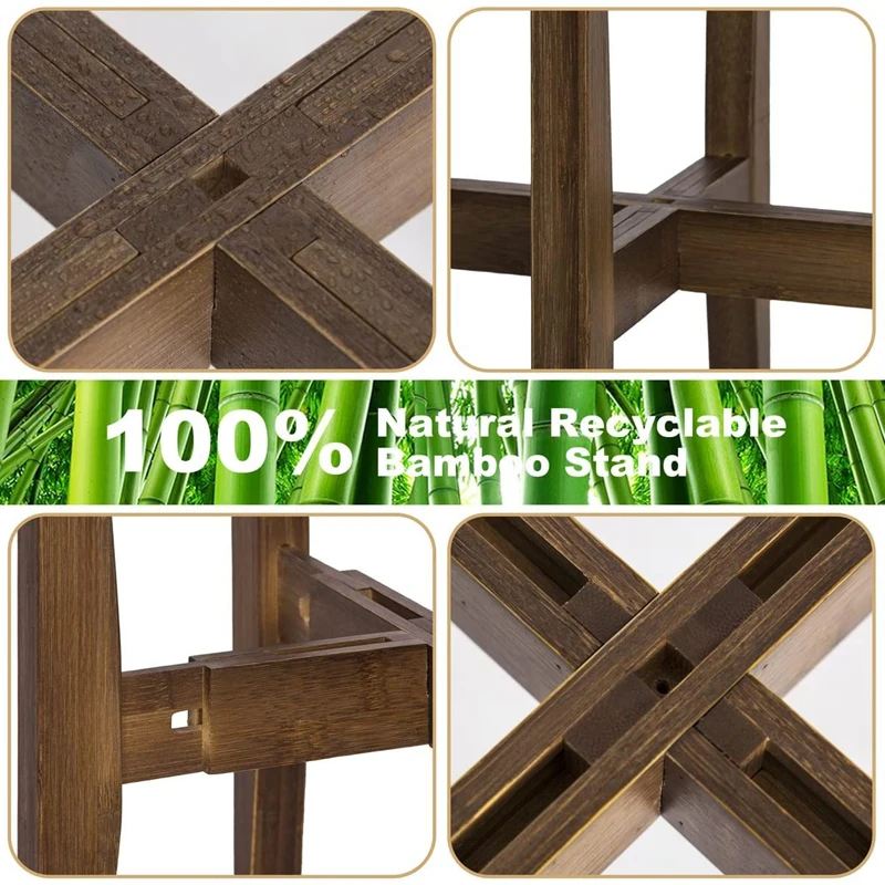 Plant Stand Solid Adjustable Wood Item Plant Rack for Home Decor Flower Pot Stand Easy Assembly Outdoor Garden Patio Furniture plant stand wooden flower shelf