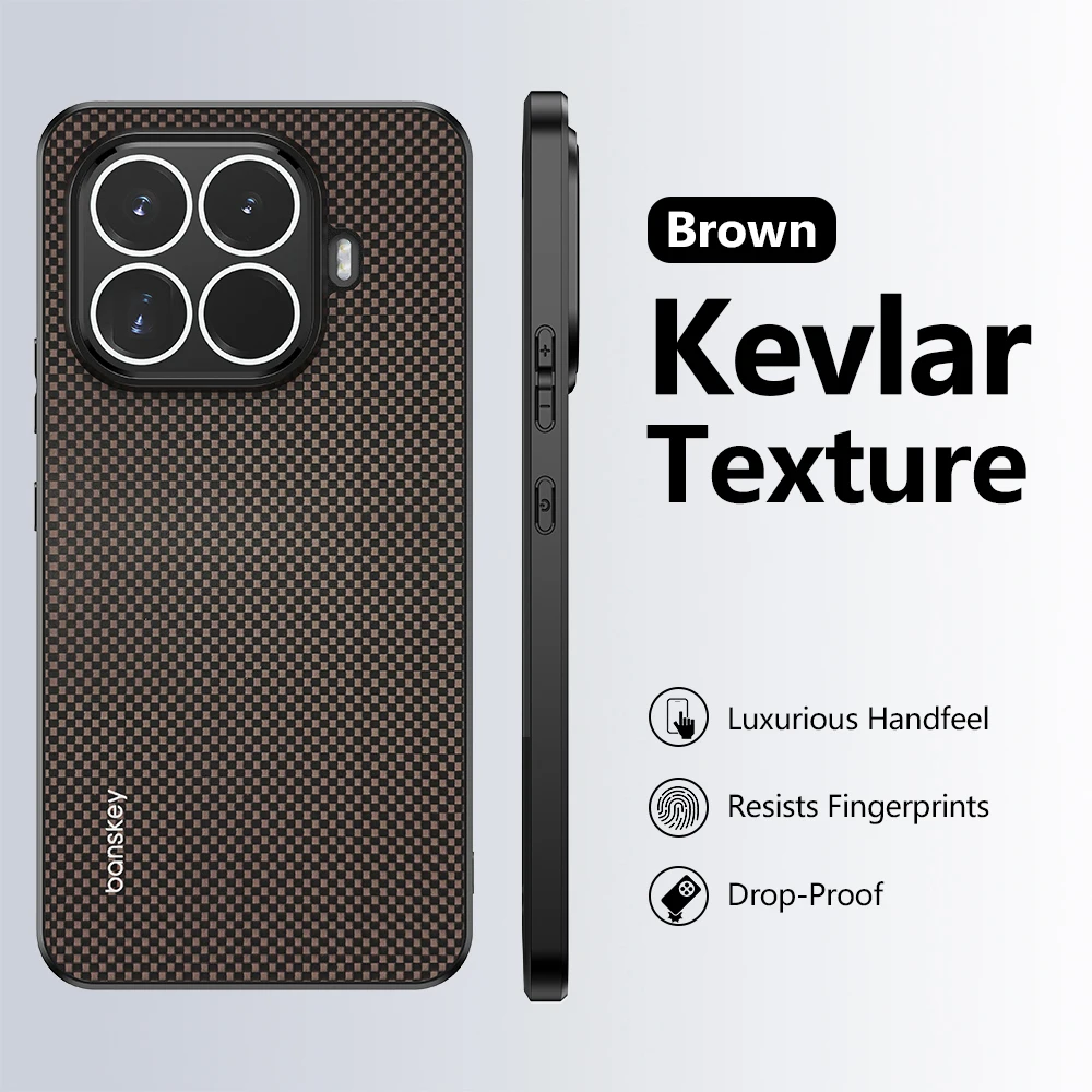 Kevlar Carbon Fiber Weave Matte Case with Camera Lens Protector - Business Edition