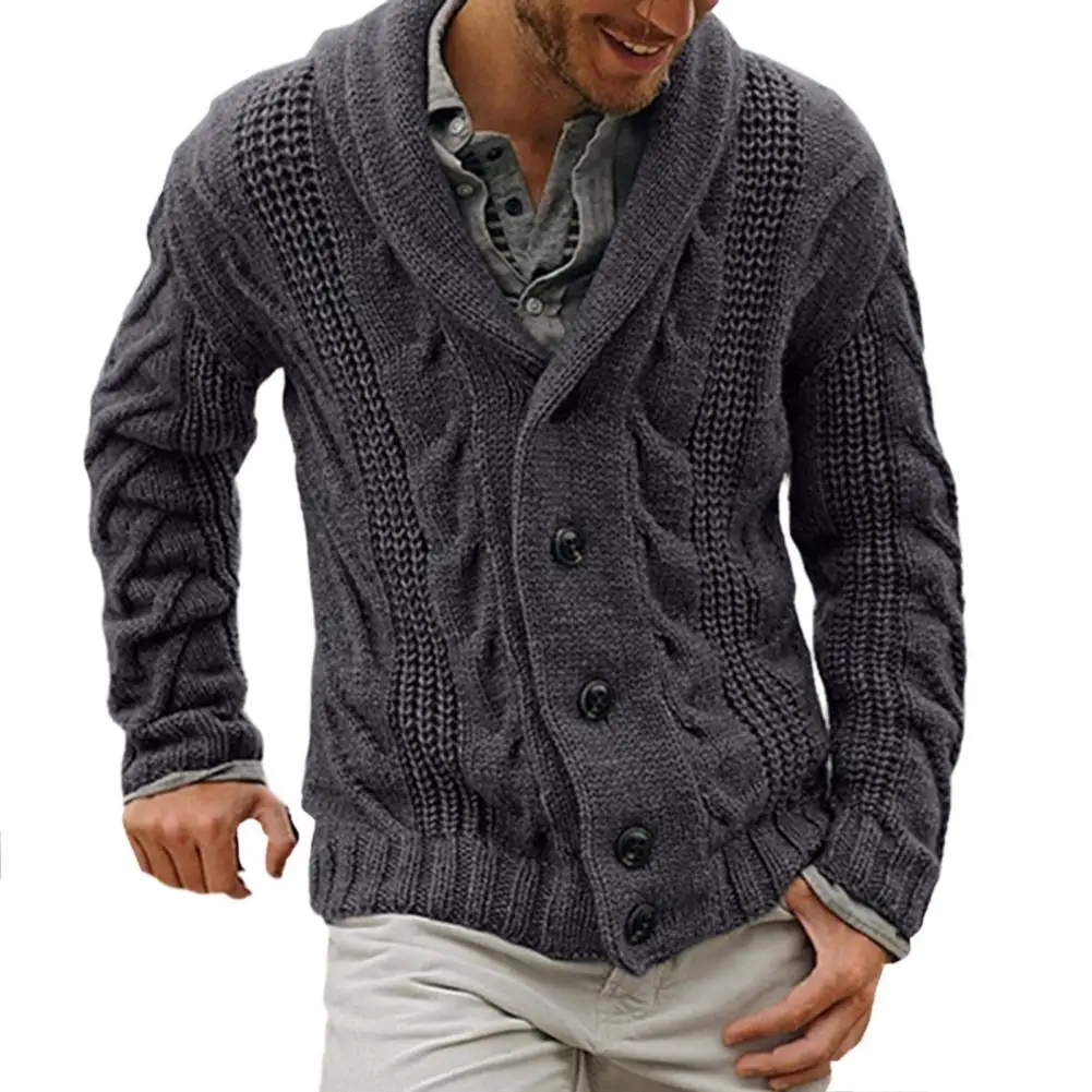 

Men Sweater Jacket Cotton Blend Button Closure Long Sleeve Fashion Cardigan Sweater for Autumn Winter sueteres para hombre