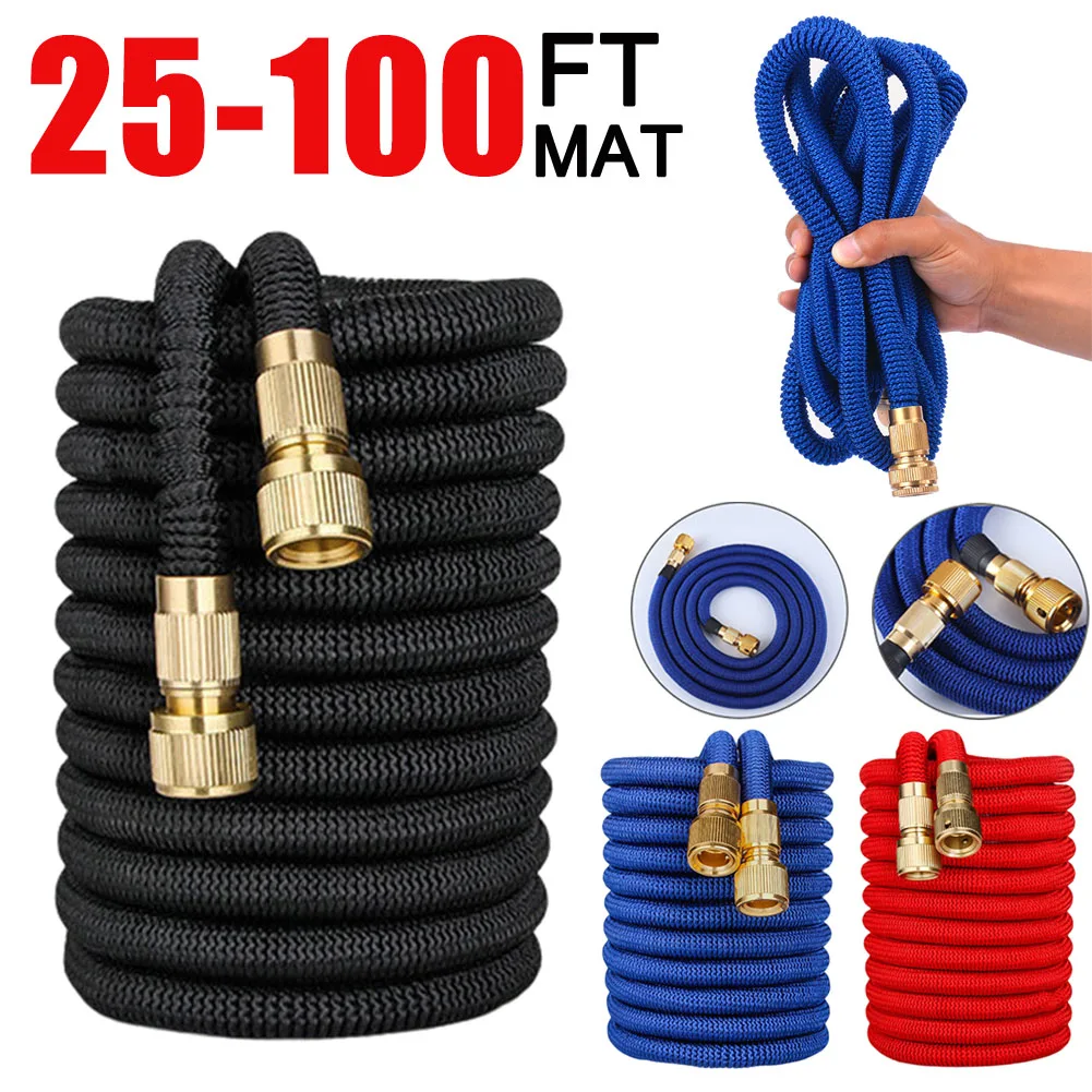25FT100FT Garden Hose Expandable Flexible Water Hose Plastic Hoses Car