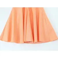 DUOPERI Women Summer Orange Striped Backless Zipper Mini Dress Thin Straps V-Neck Female Chic Lady Dresses Vestidos Para Mujer - Image 5