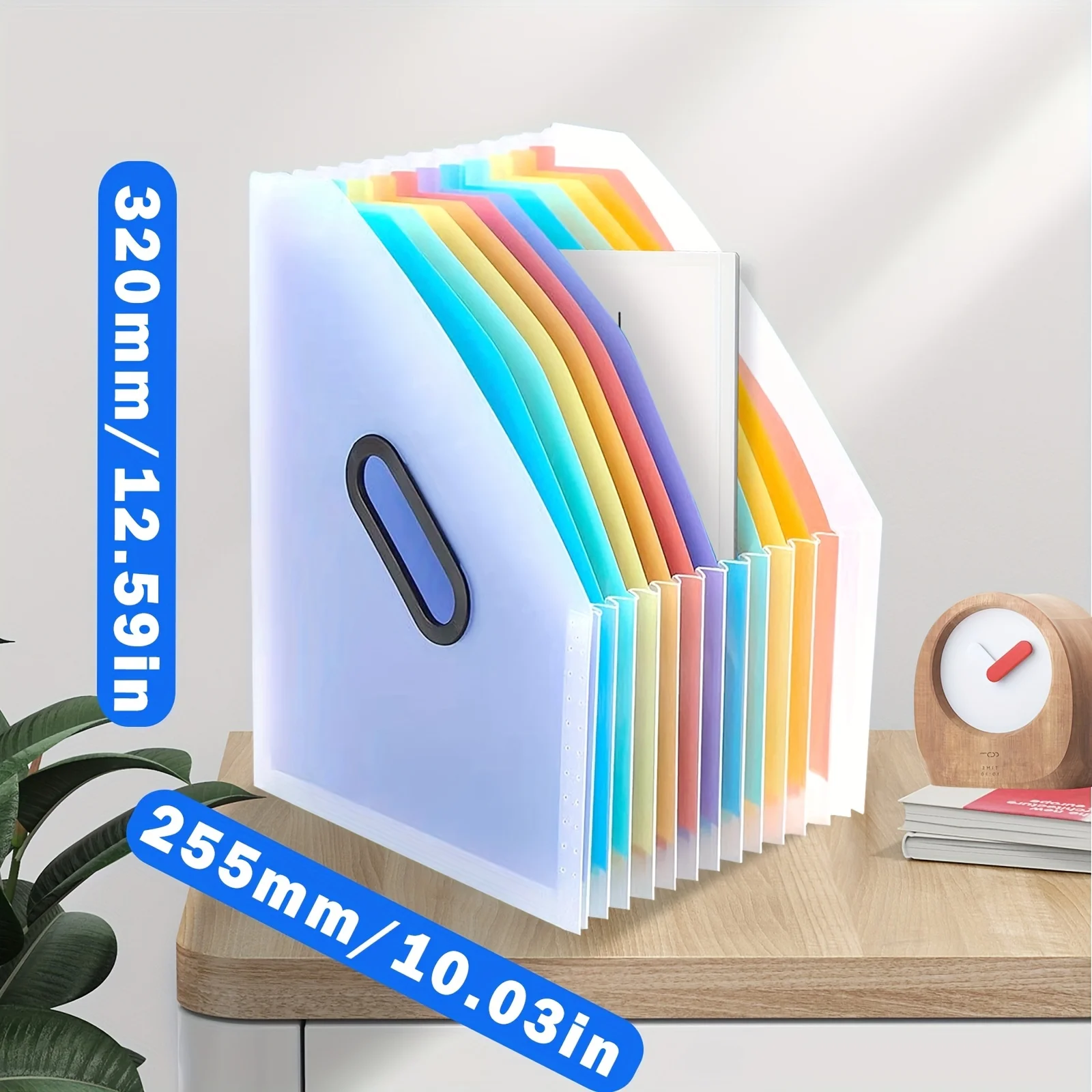 13 layers A4 large capacity transparent expandable folder rainbow student storage bag can hold 2000 sheets of paper