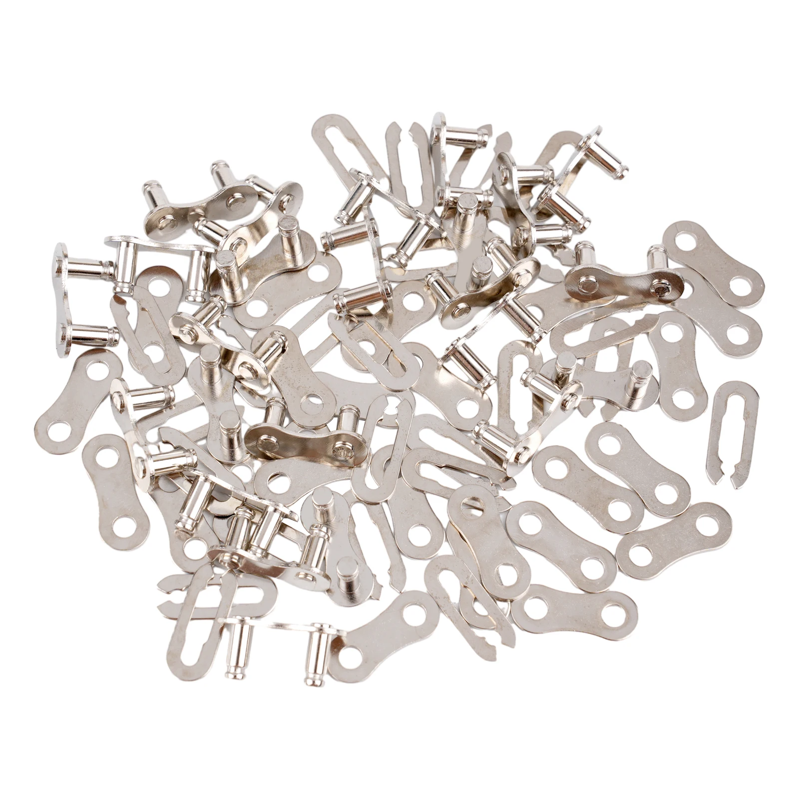 

Комплект звеньев цепи велосипеда, прочный высококачественный набор звеньев цепи из серебристой стали, соединительные аксессуары, быстрая замена цепи