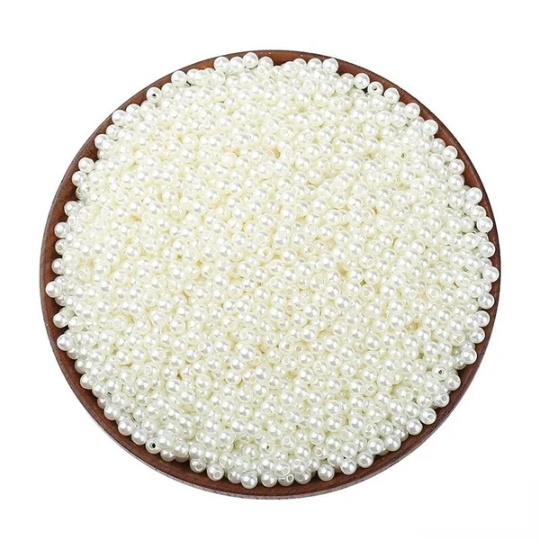 Elegant White & Beige Imitation Pearl Beads for Jewelry Making and DIY Crafts