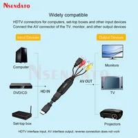 1080P HDMI to RCA AV Cable Converter Adapter RCA AV to HDMI Cable Converter adapter Support NTSC PAL SECAM CVSB AV Scaler Cable - Image 4