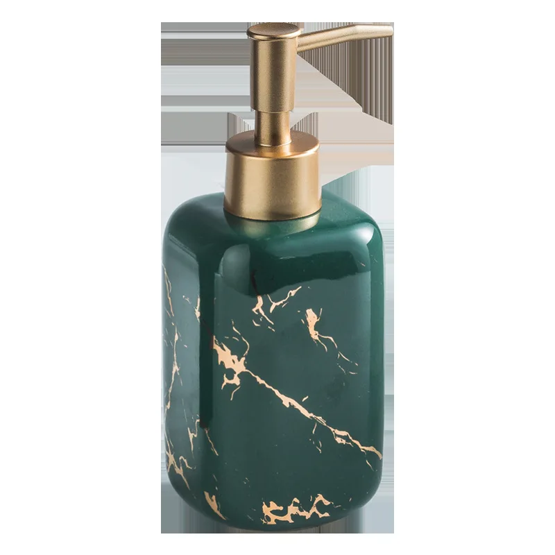 Nordic Matte Golden Ceramics Bathroom Toiletries Set Toiletries Cup Soap Dish Soap Dispenser Toothbrush Holder Tumbler