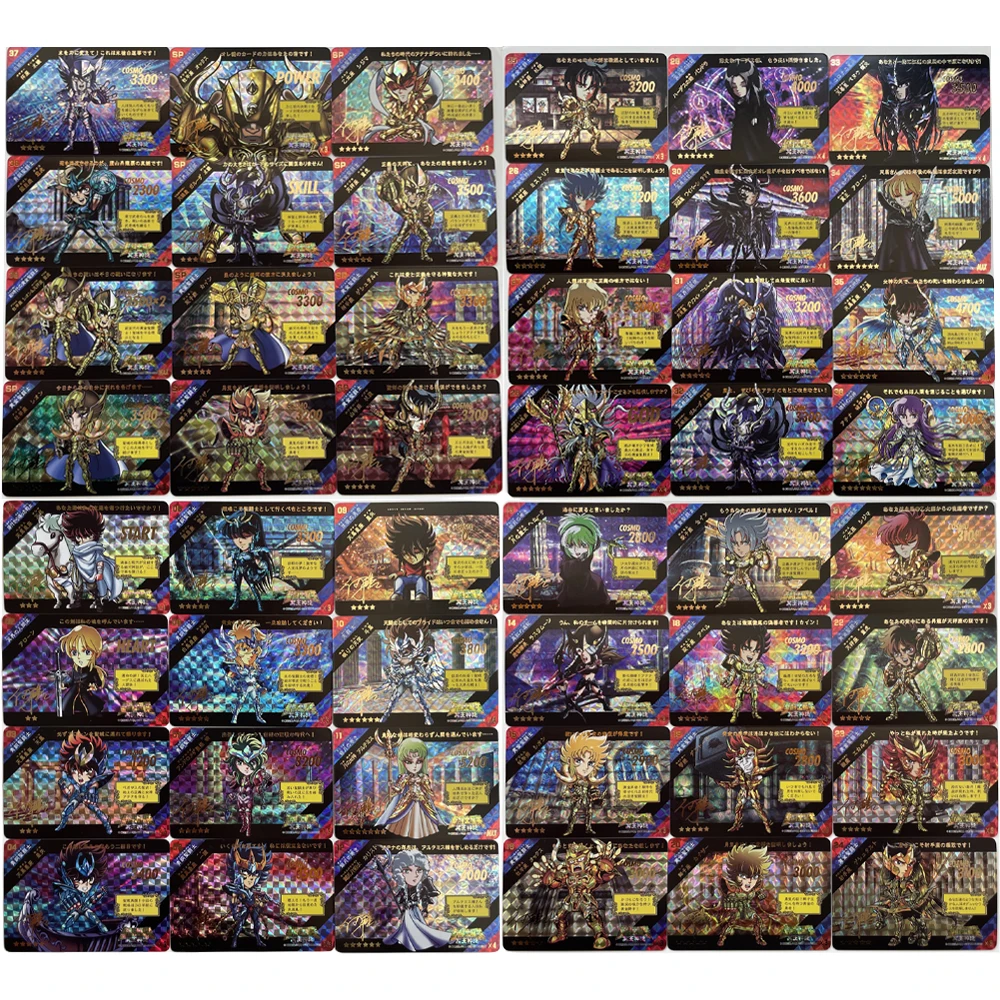 saintseiya-女性のための金箔のフラッシュカードクラシックなアニメコレクションギフトおもちゃ54ピース-セット