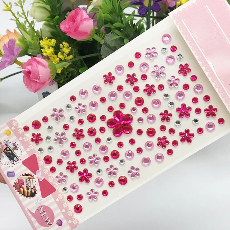 New Stickers On The Face Rhinestone Makeup Bright Face Art Sticker Children's Temporary Tattoo Rhinestone For Strasse Makeup 4
