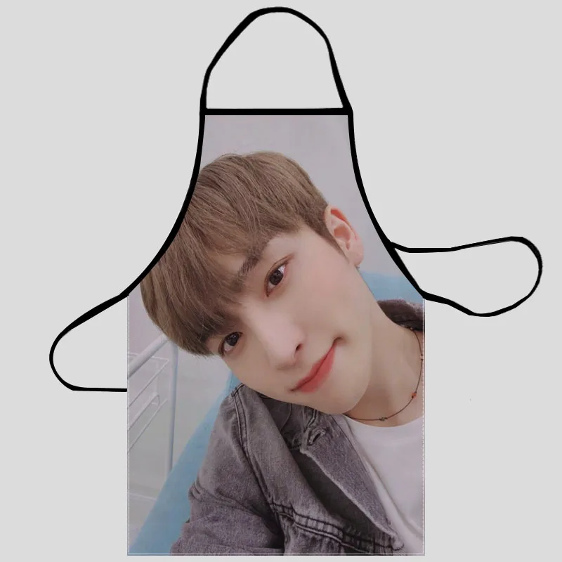 

Фартуки из ткани Оксфорд с узором Lee Sang Yeon для мужчин и женщин, нагрудники для дома, готовки, выпечки, уборки, кухонные принадлежности