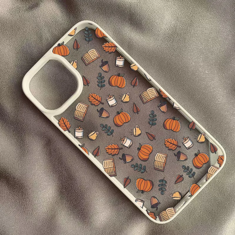 Transparent Shockproof Halloween Pumpkin & Skull Phone Case