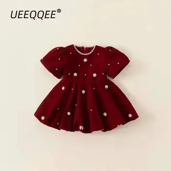 Girls Pearl Fleece Dress 1