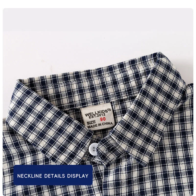 Boys Plaid Short Sleeve Polo Set