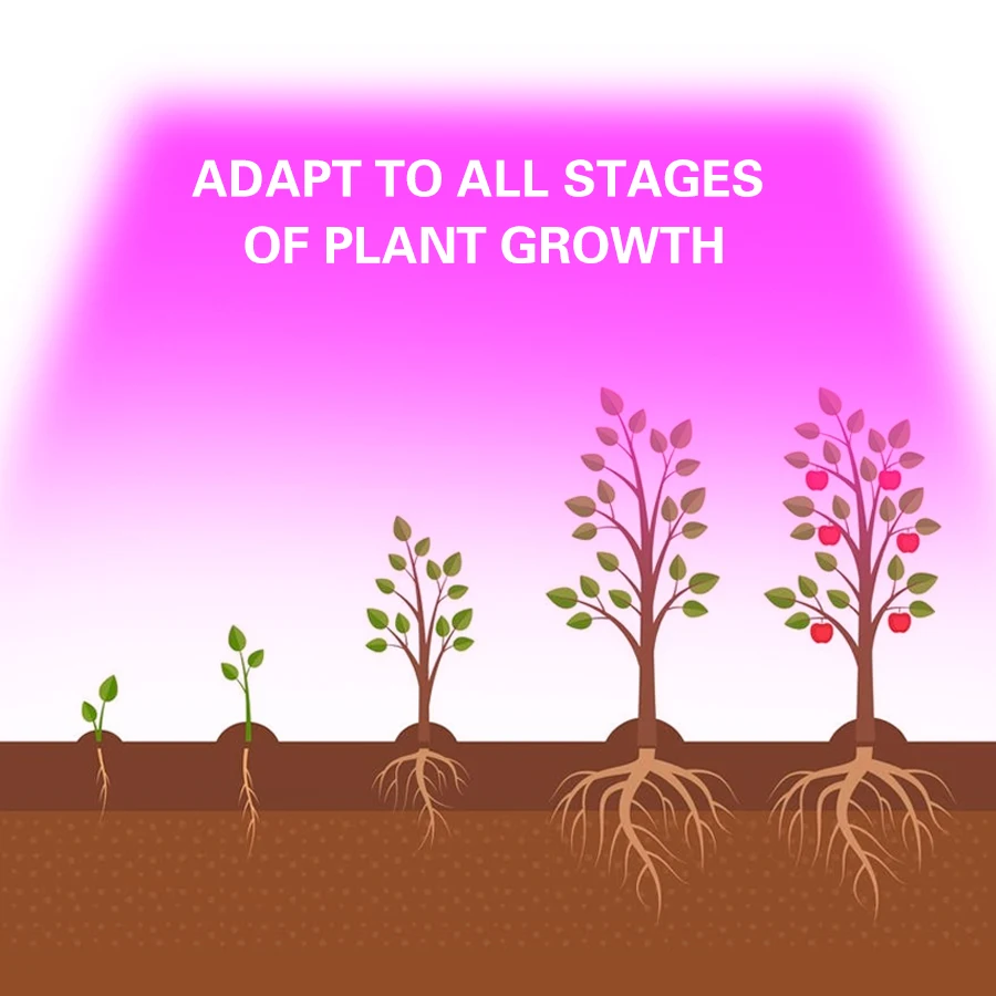 LED Grow Light 5V Full Spectrum Red & Blue for Indoor Plants, Flowers, Seedlings, and Greenhouse