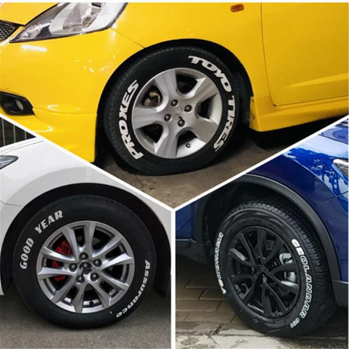 4Pcs Waterproof White Car Paint Pen Car Parts Tyre Tire Wheel
