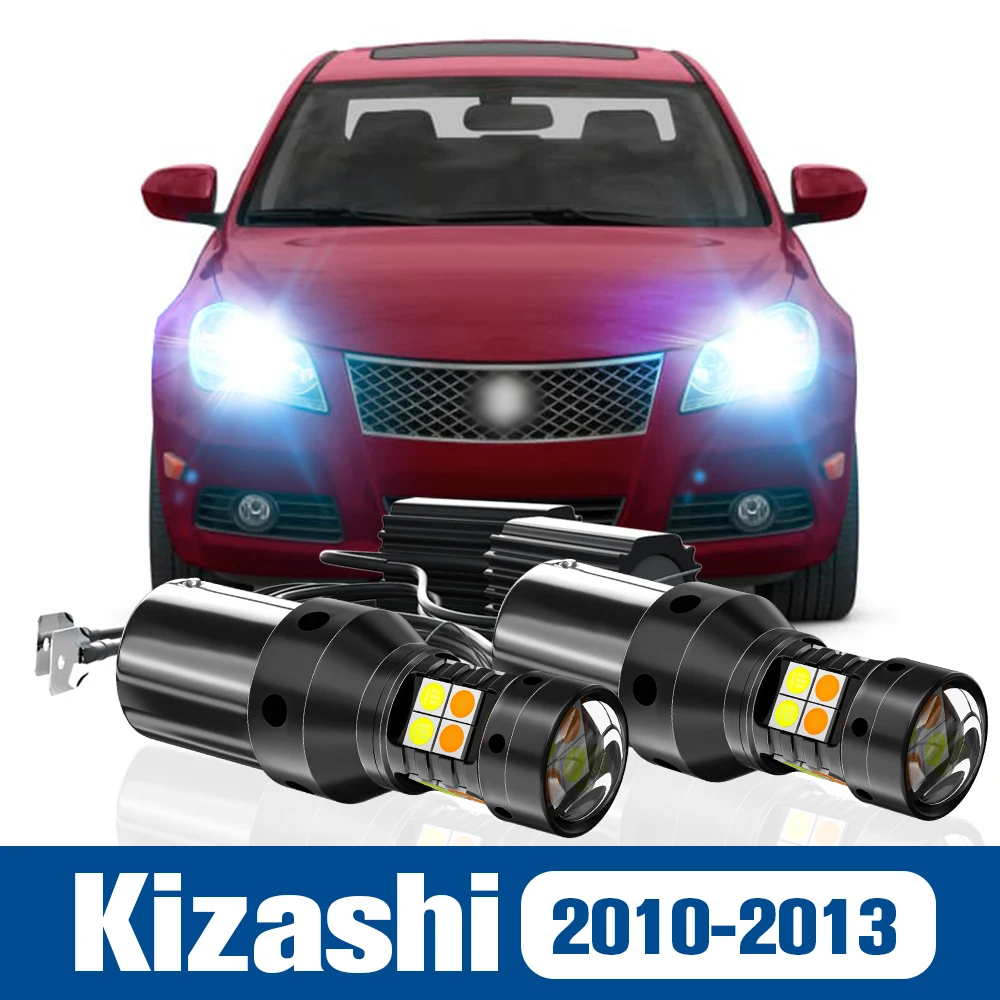 

2pcs LED Dual Mode Turn Signal+Daytime Running Light DRL Accessories Canbus For Suzuki Kizashi 2010-2013 2011 2012