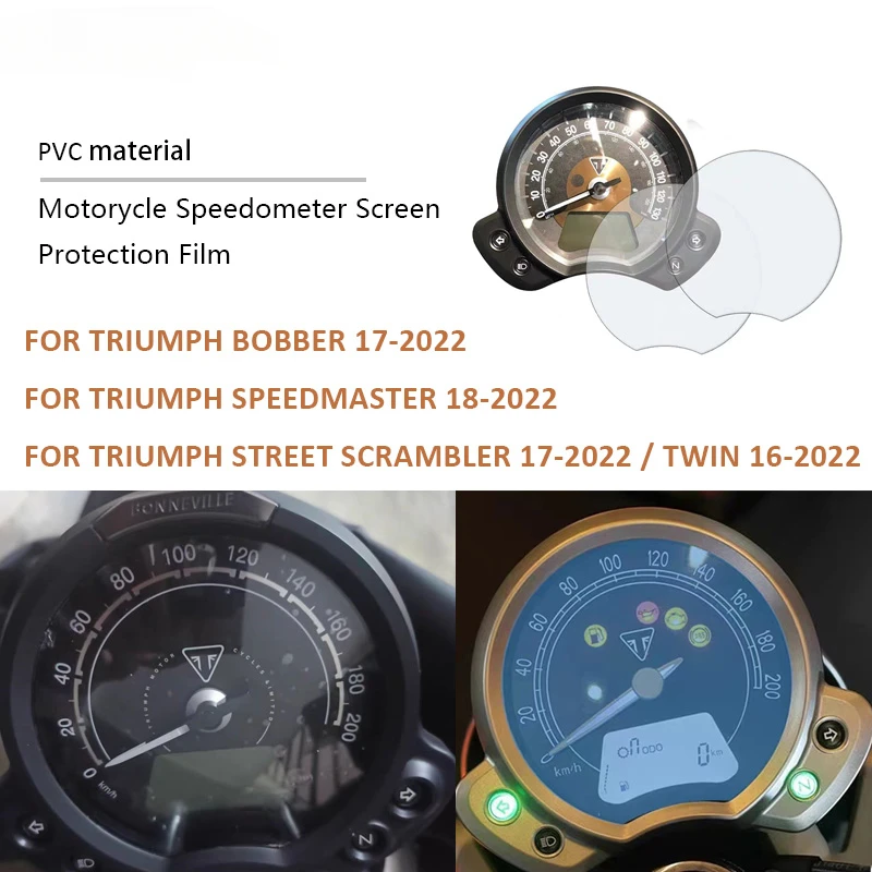 

Motorcycle Dashboard Film Screen Stickers Protector for TRIUMPH BOBBER TREET SCRAMBLER TWIN 2016 2017 2018 2019 2020 2021 2022