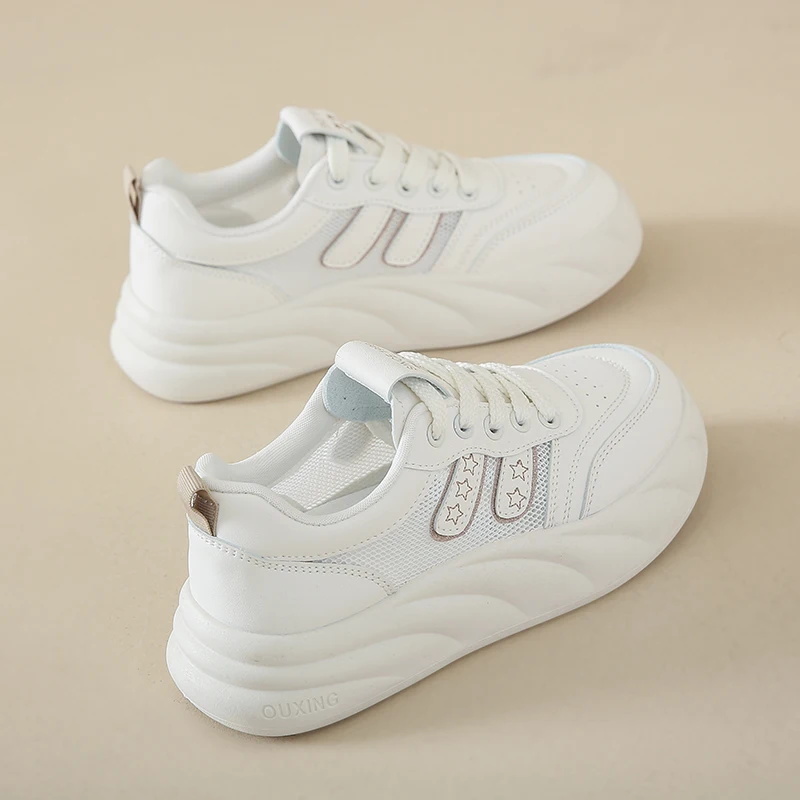 

Tenis Feminino Women Shoes Summer Thick Sole White Breathable Platform Tennis Woman Trend Round Head Female Casual Sneaker 2024