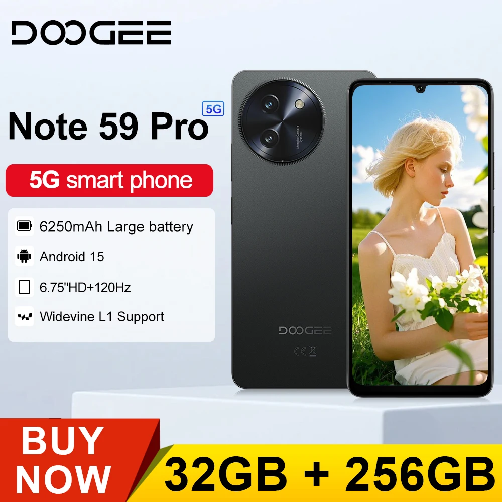 ワールドプレミア DOOGEE Note59 PRO 5G スマートフォン 32GB 256GB