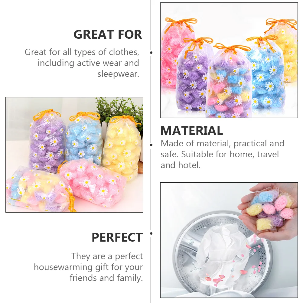 60 Pcs Fragrance Condensate Beads Washing Clothes Concentrate Home Laundry Tools Cleaning Supplies Scent Fragrant Balls