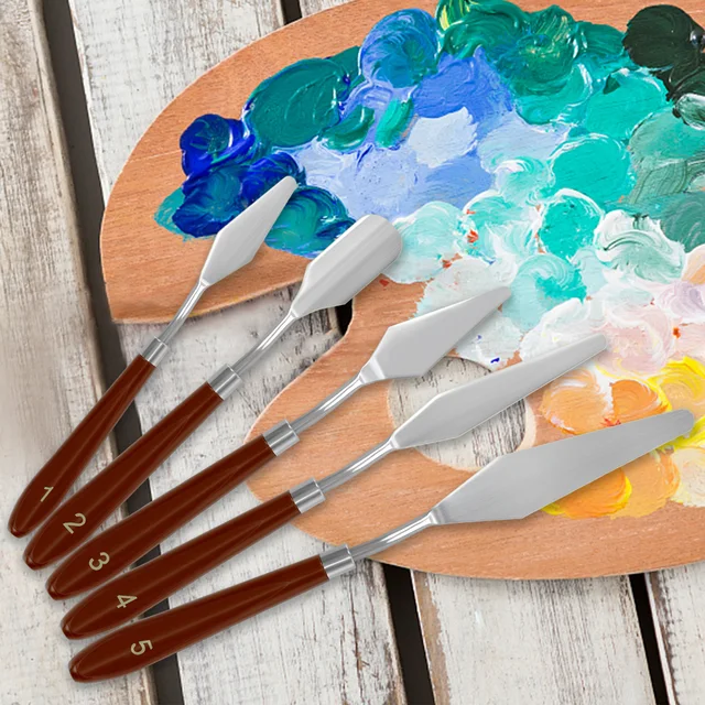 10Pcs Painting Knives Stainless Steel Spatula Artist Crafts