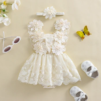 Baby Girl Lace Romper 1