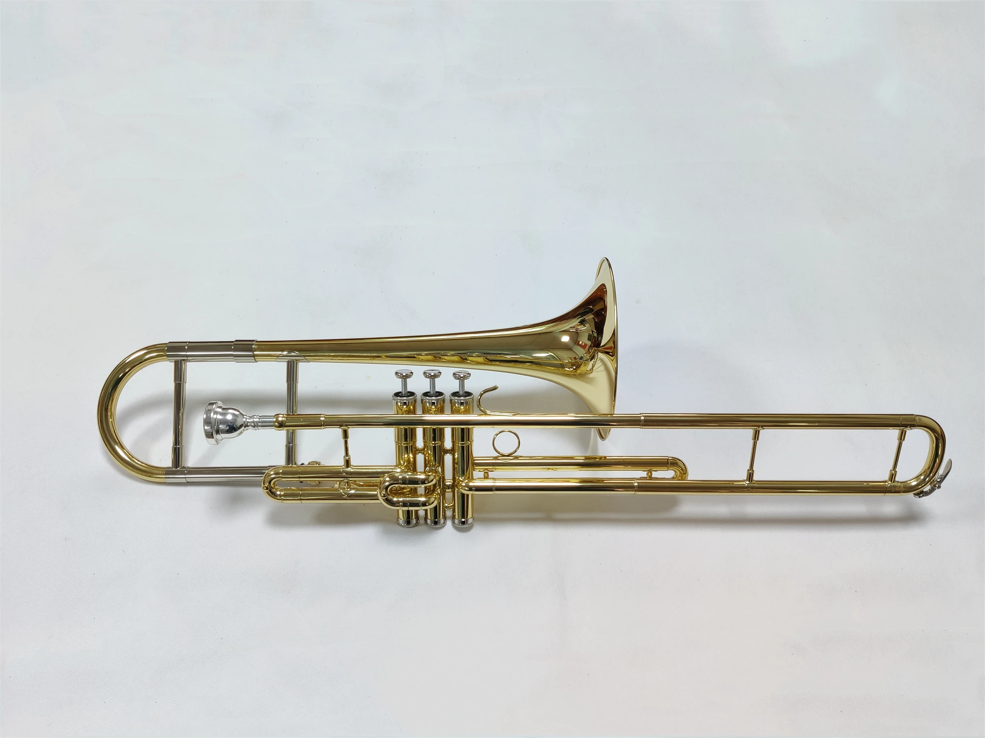 Popular grade gold lacquer brass Slide sleeve and Bell Piston Valves Tromebone
