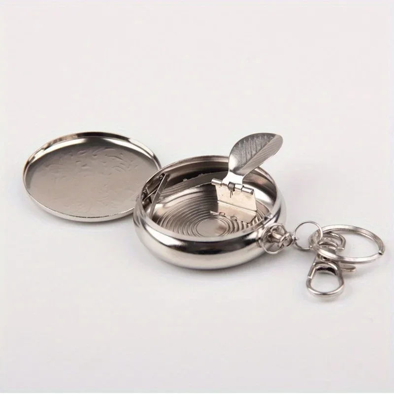 Portable Mini Ashtray Stainless Steel Key Chain Cigarette Pocket Vehicle Ashtray portable ashtray cigarettes ashtray silicone ashtray stainless steel ashtray metal ashtray air purifier ashtray wood ashtray ceramic ashtray