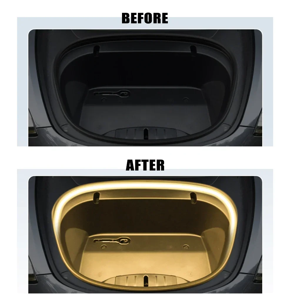 12v Front Trunk Atmosphere Light for-Tesla Model 3 Y led interior light Strip Easy Install Flexible Auto Modified
