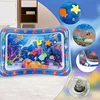 Large Pet Water Sensory Mat Inflatable Sea Animal Design Playmat for Dogs Cats Thickened Splash Proof Activity Toy with Fishes