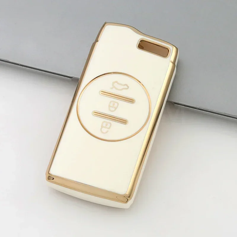 Elegant TPU Car Key Fob Holder Protector - Fashionable Auto Shell Cover Accessory