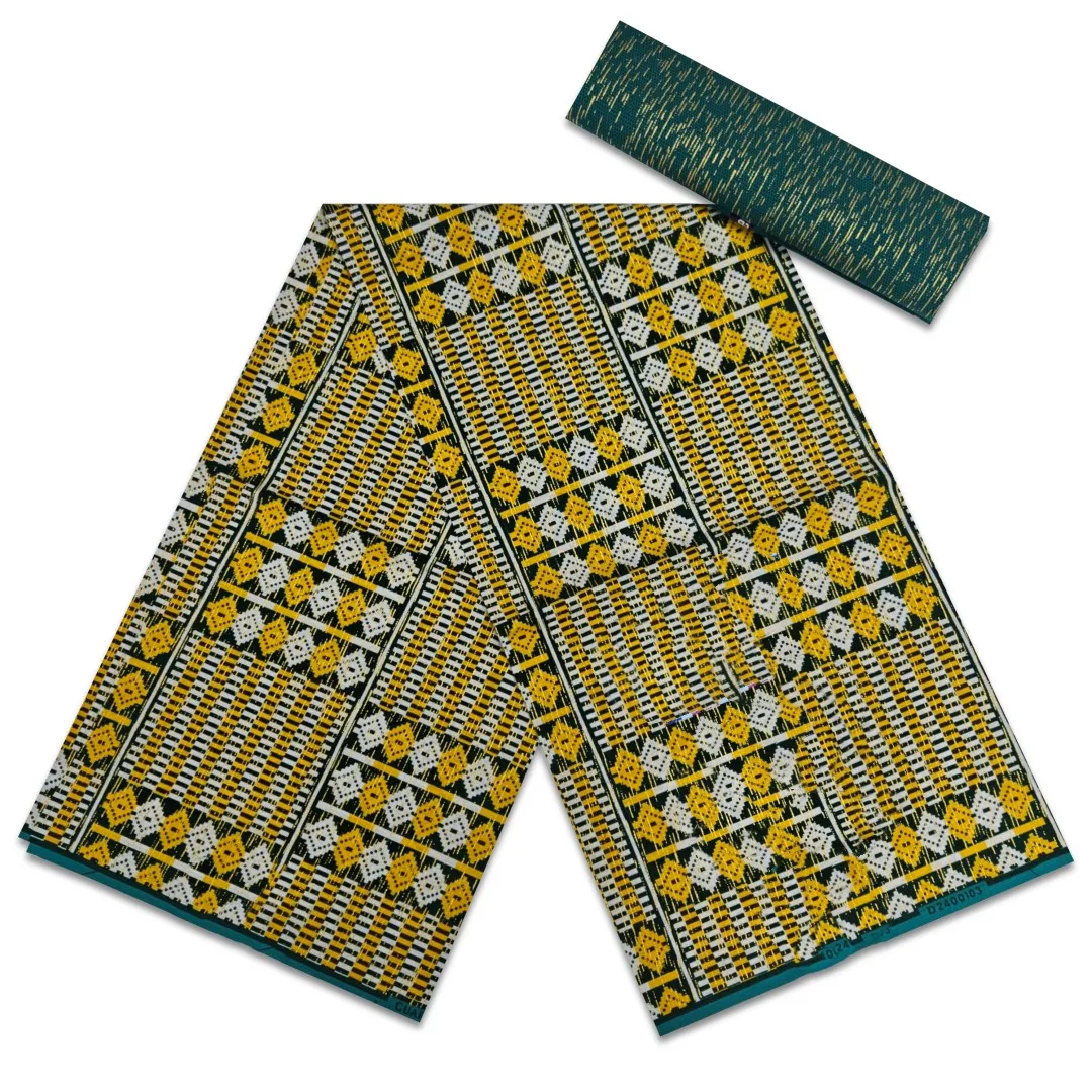 Ankara African Fabric golden Wax Fabric Nigeria Ghana Style Tissu Sewing Dress Craft DIY 100% Cotton 4+2yards African Wax Fabric